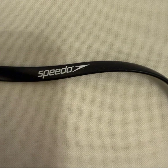 Speedo Black Swim Goggles Strap with White Logo - Picture 3 of 3